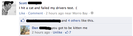 Failed driving test
